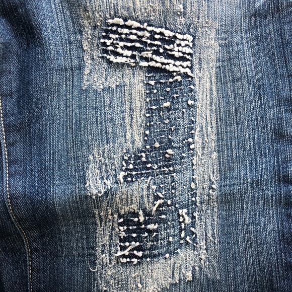 Fancy Indigo Blue Stone washed, boot cut, stretch, low rise, women’s jeans. - Picture 4 of 13